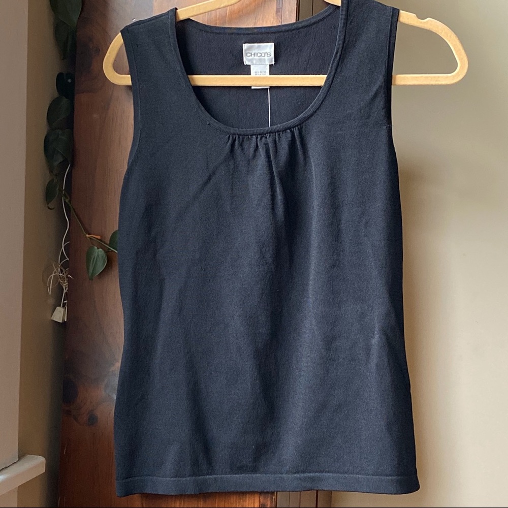Chico's Black Shell/Sleeveless Top